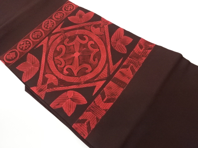 JAPANESE KIMONO / SHIOZE HANABA / WATER CHESTNUT / HORIZONTAL TIERED P